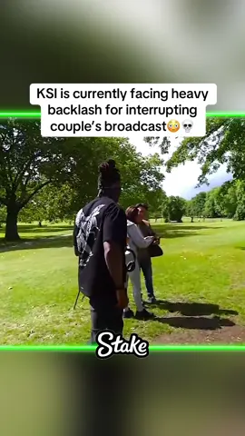 KSI is currently facing heavy backlash for interrupting couple’s broadcast😳💀 #Ksi #jj #sdmn #sidemen #w2s #prime #youtube #mrbeast #loganpaul #boxing #jj #london #uk #irl #stream 
