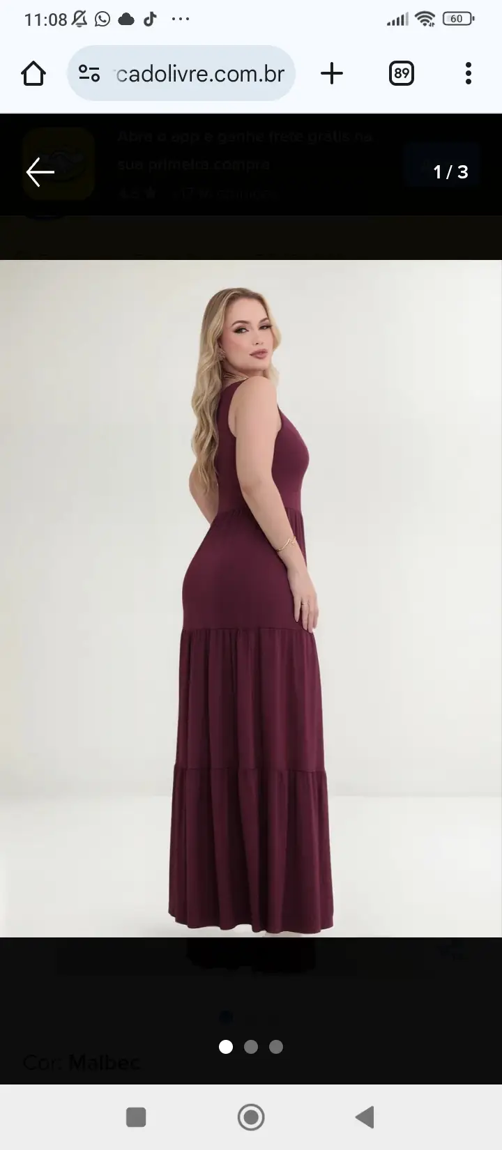 Vestido Feminino Longo Moda Evangelica Confortável Comprido R$59,17 #vestidolongo #vestido #moda #tiktok #viral #fyp #foryoupage❤️❤️ 