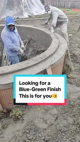Looking for a Blue-Green Finish!? Pool builder: @poolenvydesigns  Phases: Layout,excavation,steel,Gunite, plaster,tile,coping, & Start up Plaster color: Primera Stone Tourmaline by @JohnZitaWetedge  #fyp #godfirst #custom #excavator #pool 