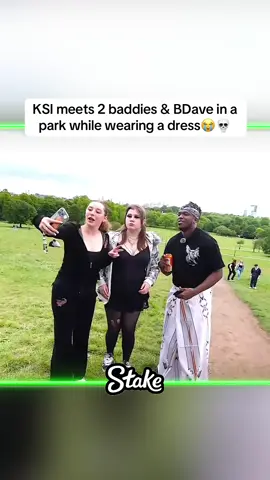 KSI meets 2 baddies & BDave in a park while wearing a dress😭💀  #Ksi #jj #sdmn #sidemen #w2s #prime #youtube #mrbeast #loganpaul #boxing #jj #london #uk #irl #stream 