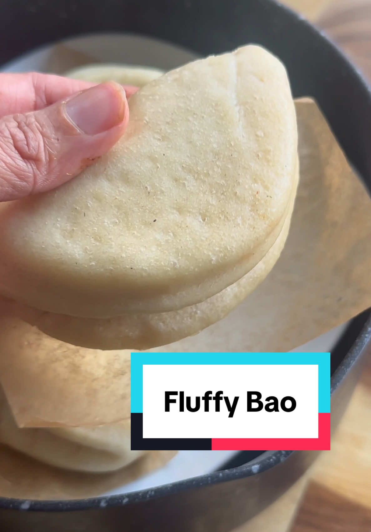 Korean Chicken Bao - Part 1: the Bao Recipe: Makes 12 * 400g plain flour * ½ tsp salt * 1½ tsp baking powder * 40g sugar * 7g instant yeast * 230ml warm milk (or half milk, half water) * 4 tbsp oil Method: 1. Mix the milk, oil and warm in the microwave for 30 seconds until lukewarm. (you can sub the milk for half milk, half water if you prefer) 2. In a large bowl, sift in the flour, salt and baking powder. Stir in the sugar and yeast. 3. Add the warm liquid and mix until a shaggy dough forms. Knead for 5 minutes until smooth, or use a stand mixer. 4. Lightly oil a bowl, place the dough inside, cover with cling film and leave in a warm spot for 2 hours or until doubled in size. 5. Punch down the dough and roll it out to 1 inch thick. Cut out circles using a cookie cutter or glass. Re-roll the scraps to use up all the dough. 6. Cut small squares of baking paper. Brush each circle with oil, fold in half, place on the paper, and gently press to flatten. Rest for 30 minutes until slightly risen. 7. Steam for 8-10 minutes in a bamboo steamer, or use a DIY setup: place an upside-down heatproof bowl in a saucepan, top with a smaller heatproof plate, add water to the saucepan and steam the bao with the lid on. 8. To freeze for later, after steaming, wait for them to completely cool down. Freeze in a single line on a flat surface, then transfer to a ziplock bag after 2 hours, then to reheat, either steam from frozen for 5-6 minutes or wrap in a damp kitchen towel and microwave for 2 minutes. #bao#baoobuns #koreanfriedchicken 