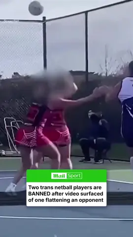 Two trans netball players have been BANNED from their league after startling new video surfaced of one flattening an opponent 😲 #news #sports #netball 