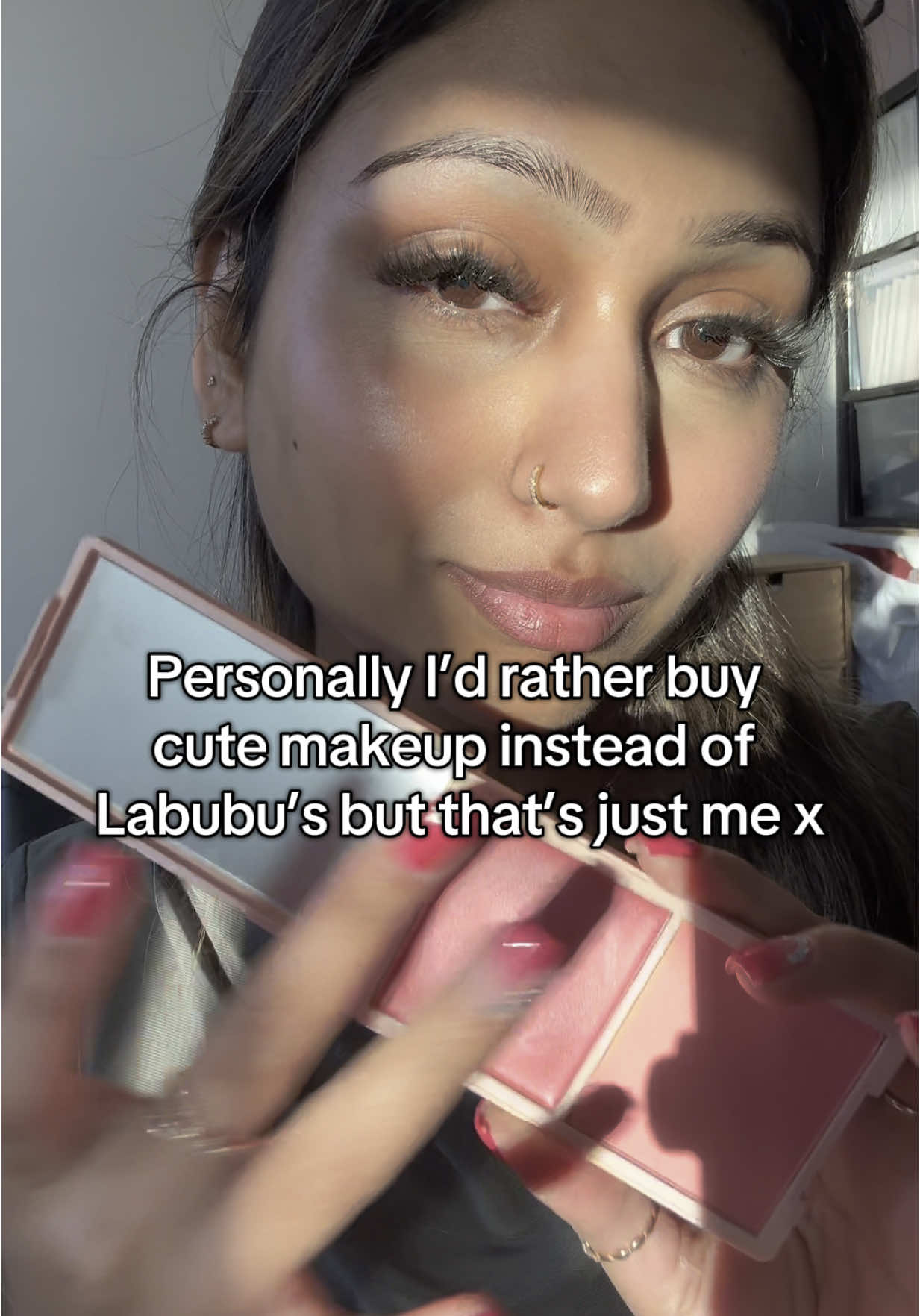 Why are people raving about Labubu’s?? As a business owner putting my all into things looking cutesie this frustrates me 😂😂😂 #fyp #labubu #notafan #makeup #viralblush #viralbronzer 