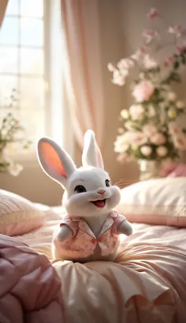 Evening mode: activated. Bed jumping included 🐇 #aiartist #aiart #goodvibes #omg #beauty #happy #magic #bunny 