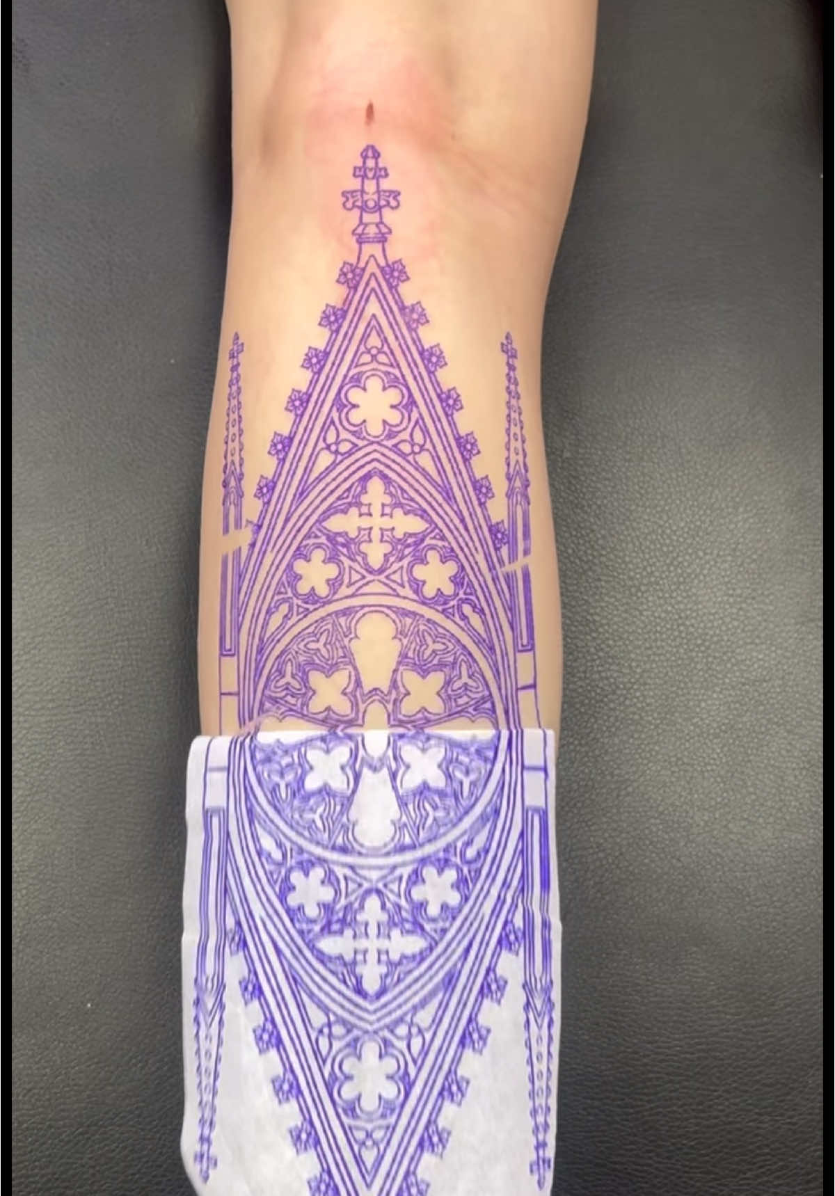 Fun cathedral piece! Thanks for looking ✨ . . . . . . . . . #tattoo #cooltattoo #girlswithtattoos #fineline #finelinetattoo #cathedral 