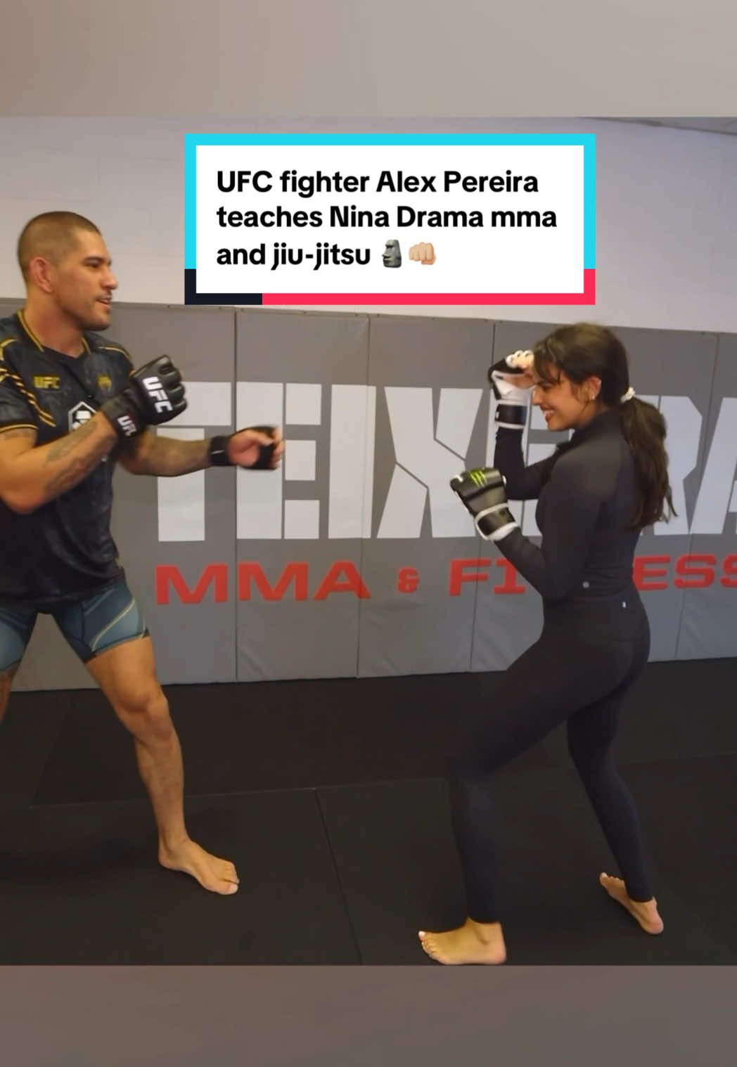 UFC fighter Alex Pereira and Nina Drama train Jiu-Jitsu and MMA together #mma #alexpereira #poatan #chama #dancing #ninadrama #kickboxing #boxing #muaythai #muaythaifighter #muaythaifighter #taekwondo #jiujitsu #brazilianjiujitsu #jiujitsugrappling #jiujitsulifestyle #wrestling #wrestlingtiktok #wrestlingtok #fit #Fitness #grappling #karate #boxing #judo