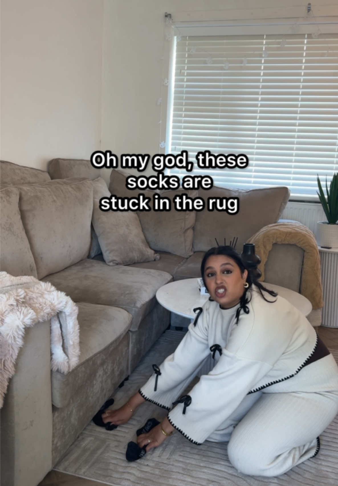 The socks were literally stuck 🤔 #fyp #couplecomedy #humor #viral 