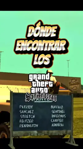 lista de exportación de vehículos en GTA San Andreas#creatorsearchinsights #tik_tok #videosvirales #gtasanandreas #gtasa 