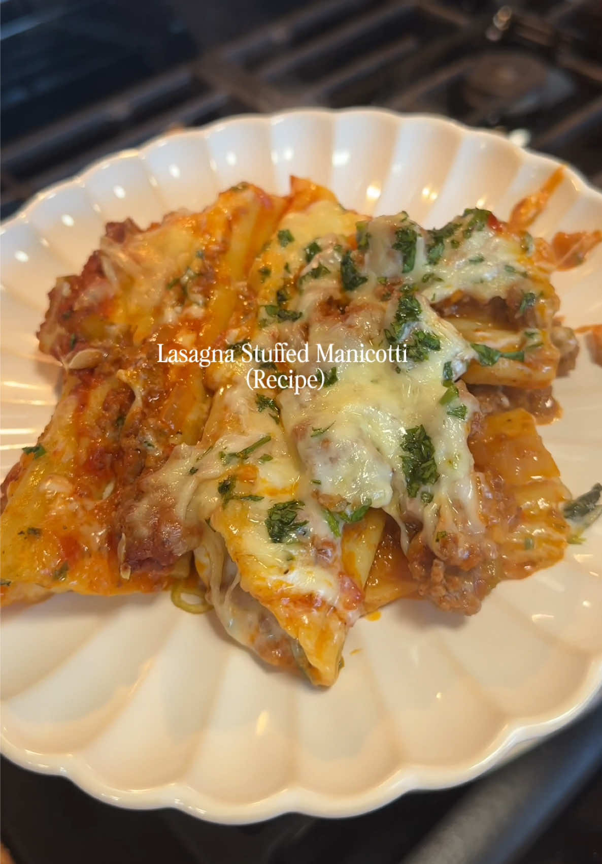 Here is the recipe that no one asked for but I thought it was too good not share just in case someone wanted to make this 💗 #EasyRecipe #cooking #easyrecipesathome #explorepage #30minutemeals #stuffedmanicotti #stuffedpasta #foodideasanyone #lasagnarecipe 