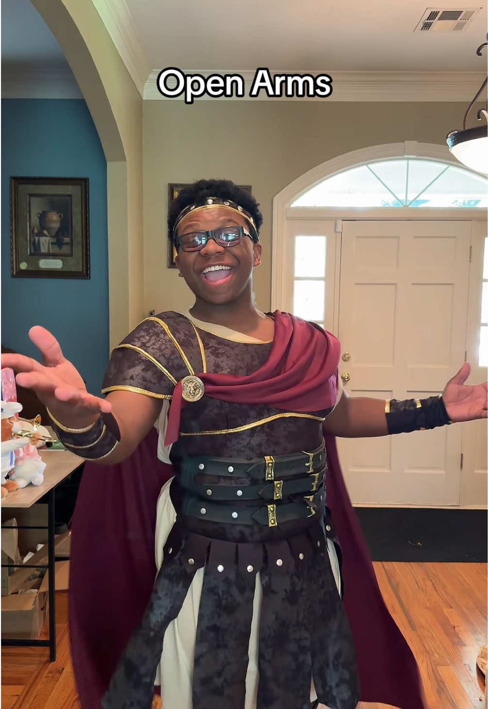 Polites the GOAT #fyp #xnirox623 #cosplay #costume #polites #openarms #epicthemusical #jorgeriveraherrans #dance #odysseus 
