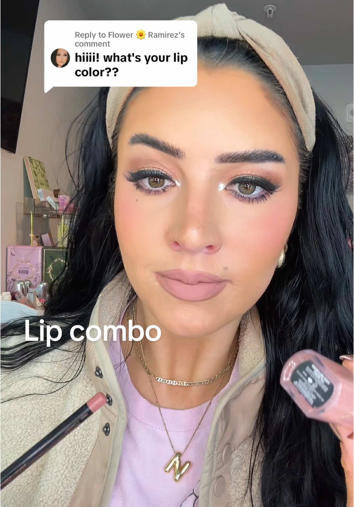 Replying to @Flower 🌼 Ramirez lip combo 💕 #lipcombo #anastasiabeverlyhills #abhlipvelvet #anastasiabeverlyhillslipvelvet #lipvelvet  @Anastasia Beverly Hills #mylipcombo 