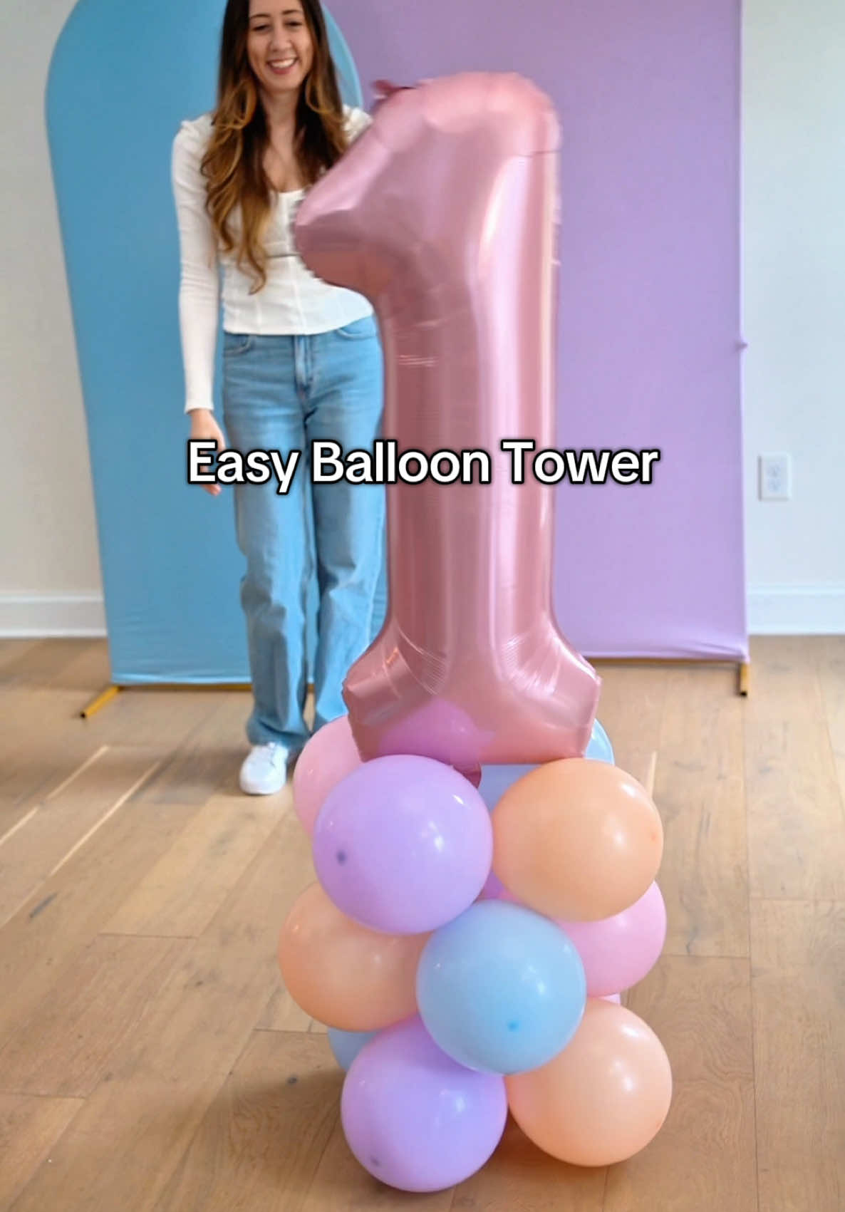EASY balloon towers you can make at home! You only need a few balloons and rubber bands It's really that simple! The best part is, the water balloon on the bottom prevents these from tipping over. Which means these balloon towers can withstand all sorts of party chaos, including crazy kids and windy days Follow me for more easy party ideas #partyplanning #balloonartist #balloontips #balloontipsandtricks #balloons #balloondecor #balloontricks #balloontutorial #ballooneducation #partyideas #partydecorations #partydecor #DIY