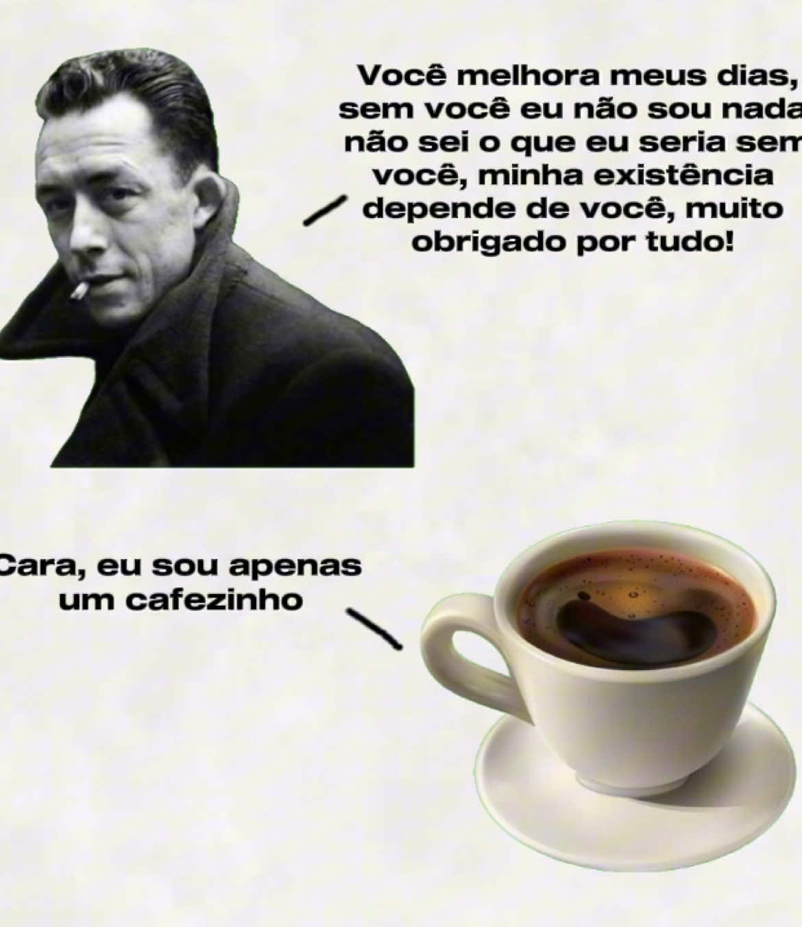 Café é vida ☕️ . . . . #albertcamus #fyp #absurdo #camus #absurdismo #omitodesisifo #filosofo #filosofando #filosofia #literatura #escritos #memestiktok #tiktokmemes #humor #humortiktok #BookTok #booktoker #booktokbrasil #booktokbr #café #cafe #coffee #coffeetiktok #coffeelover #leitores #leitoresdotiktok #leitorestiktok 