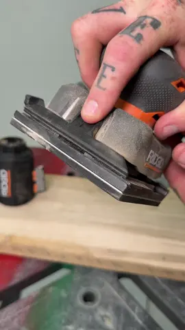 Here’s the New SubCompact Brushless 1/4 sheet sander from @RIDGIDPowerTools  • Paired with their New Max Output battery it keeps it compact with a lot of power • They are saying 50% less vibration on this unit