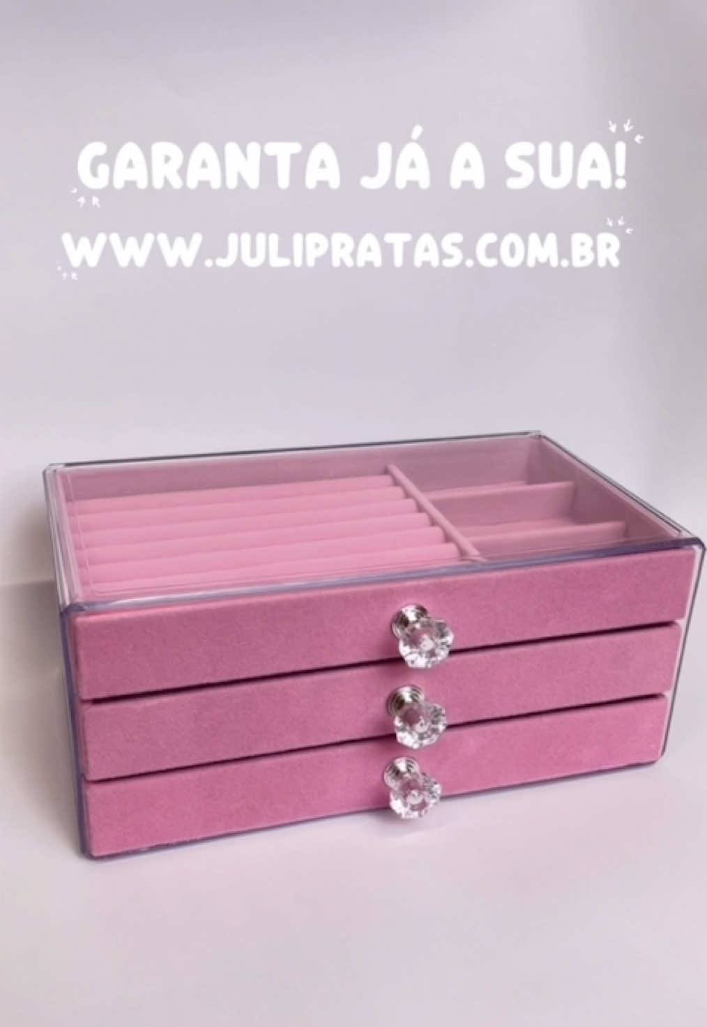 Garanta já seu Porta Joias em www.JuliPratas.com.br 🥰💕✨ #JuliPratas #colarpersonalizados #portajoias #portajoiasrosa #foryoupage 