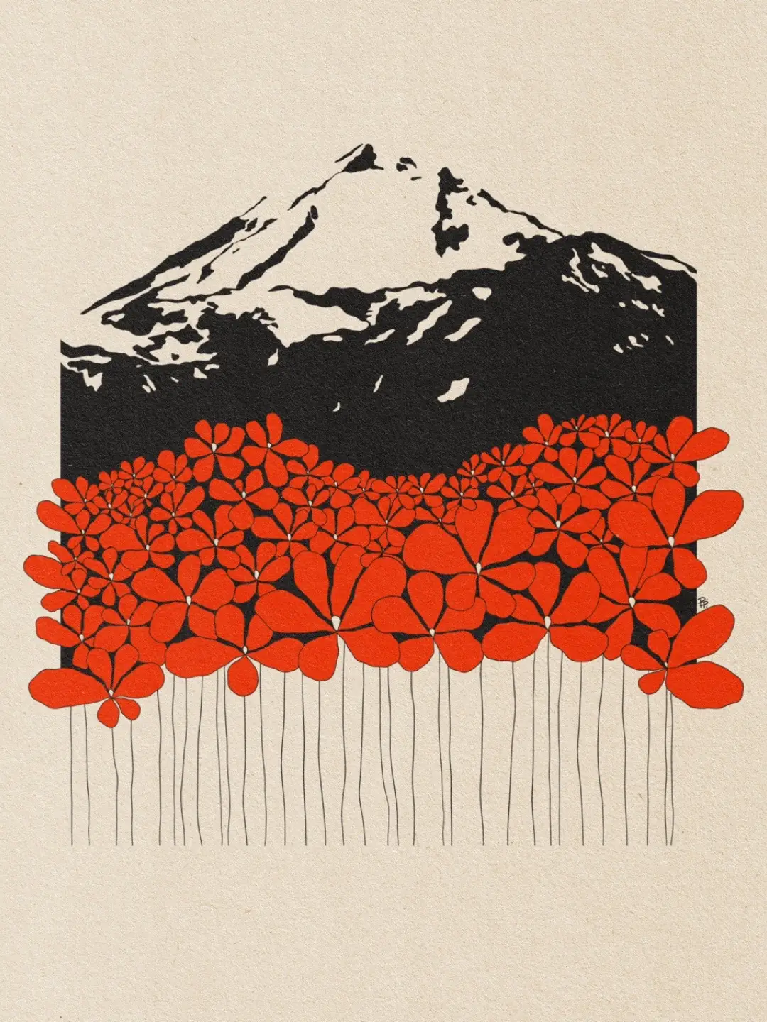 one of my favorite prints of mine  #artist #mountains #print #parrottpaints #fyp #trending #nature #hikinggirl 