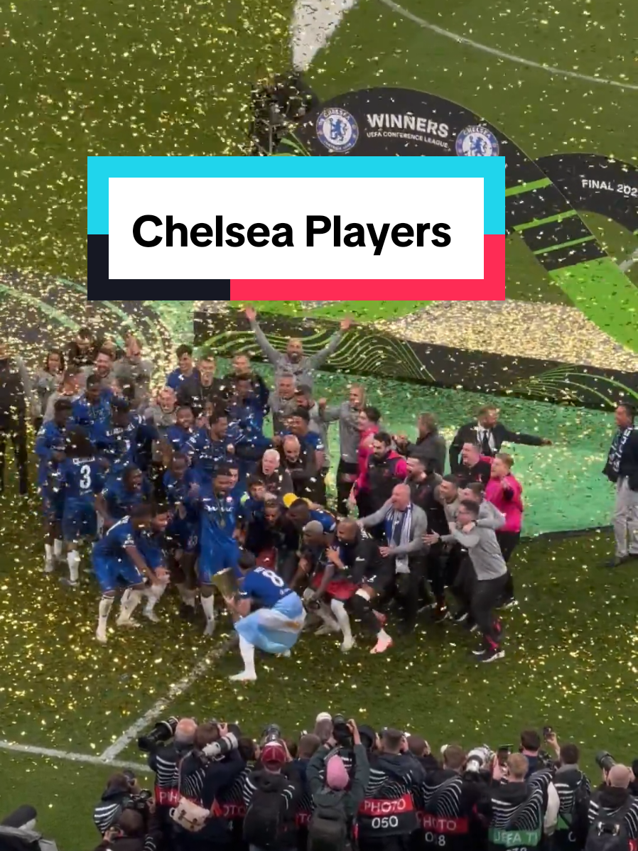 Chelsea lift another UEFA trophy to complete the set: It's  a Chelsea thing  #Chelsea #foryou #reecejames #chelseafc #PremierLeague #cfc #ucl #fyp #footballtiktok #xyzbca #trendingvideo #KTBFFH #viral #enzomaresca #realbetis #uefaconferenceleague 