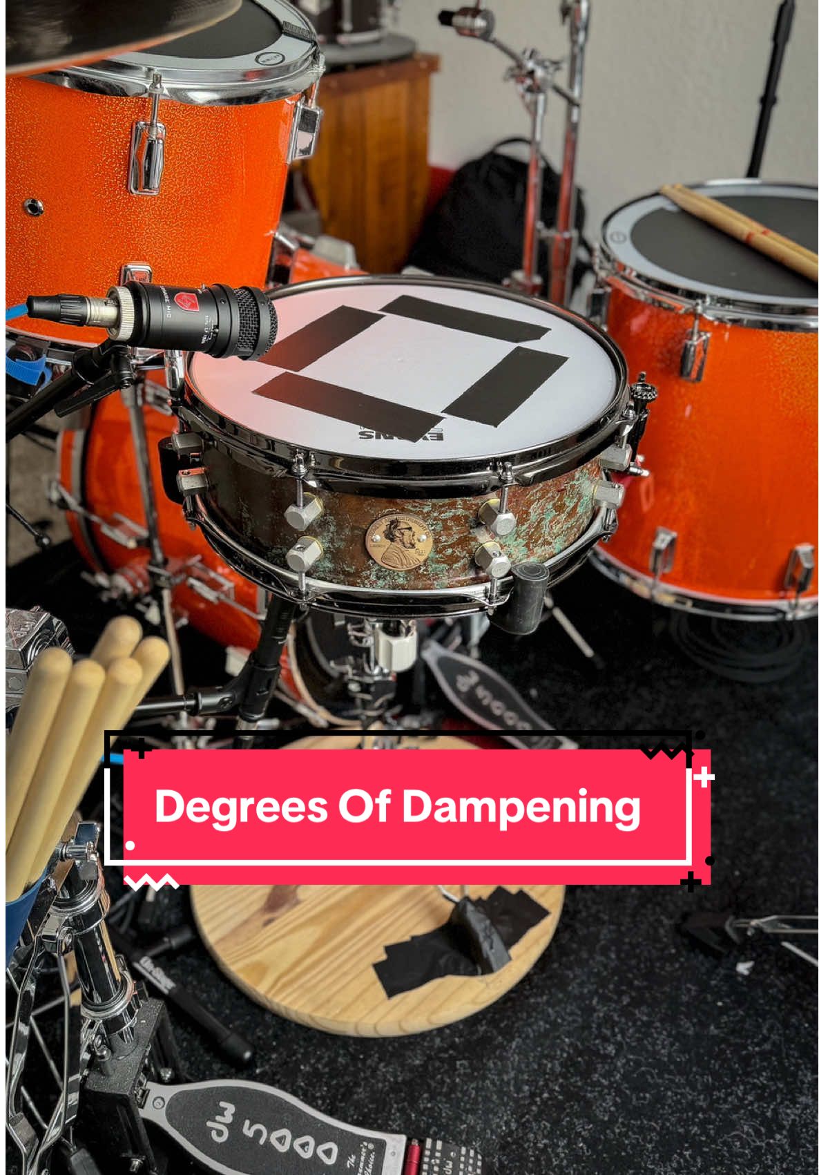 We have talked so much about how dampening your drums can shape and provide you with a different sound in so many ways.  The one thing that seems to miss most people is that when you use dampening, it doesn’t mean you don’t know how to tune.  There is a big possibility that you have unfortunately seen some people use dampening because of their lack of tuning.  Yet, because of situations like that, we tend to shed backlight on dampening.  Dampening is only a tool to shape the sound of your drum to serve a specific song or situation.  Like anything else, this technique can be misused, but that doesn’t make it a bad thing!! The degree of dampening is all dependent on how much gaffer rape you use and what sounds you are looking for.  All of this comes down to serving the situation and music at hand. Learn that, and you will never find dampening a problem again.  Hacks like this remind us how many endless possibilities there are when you are willing to step out of your sonic comfort zone and experiment.  What do you guys think? Which amount of dampening did you like the most? Did you like it wide open? Leave a comment. Let’s talk about it! Stay creative, and have a great rest of the week. Love you, guys!! Okay. Byeeeee. 🥁🤓👊🏻❤️🙏🏻 — #testabeatdrums #thedrumsultant #drumtuning #snaredrum #snare #drummer #vibe #geartok #drumtok #process #technique #fixxerupper #tuning #sound #CapCut #variant #experimenting #findyoursound #comparison #keeponlearning #florida #orlando #drumtuning #techtiptuesday #gaffertape #tipsandtricks #drumhack #drumsultant #techtip #snaredrum 
