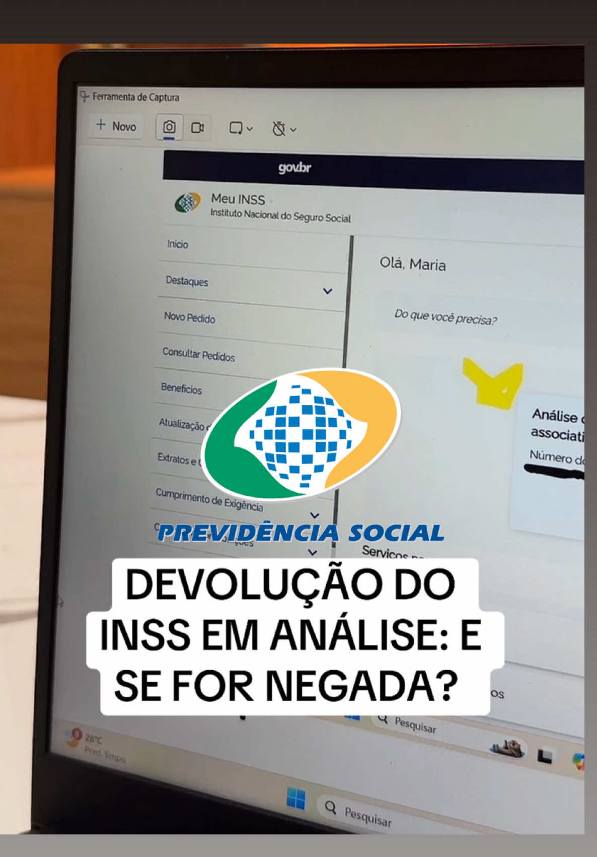 Se você contestou descontos que apareceram no seu benefício e viu no app 