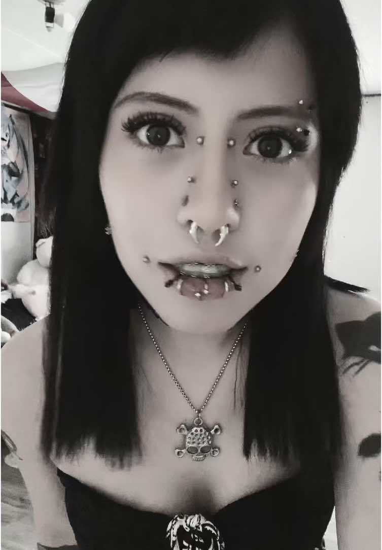 just crazy about me #piercings #piercinglover  #lippiercings #bodymods #tattoos #emohair #emo #emogirl #stretchedseptum #gauges #gauge #makeup #dahliabites #scene #hispanic  #fyp #07 