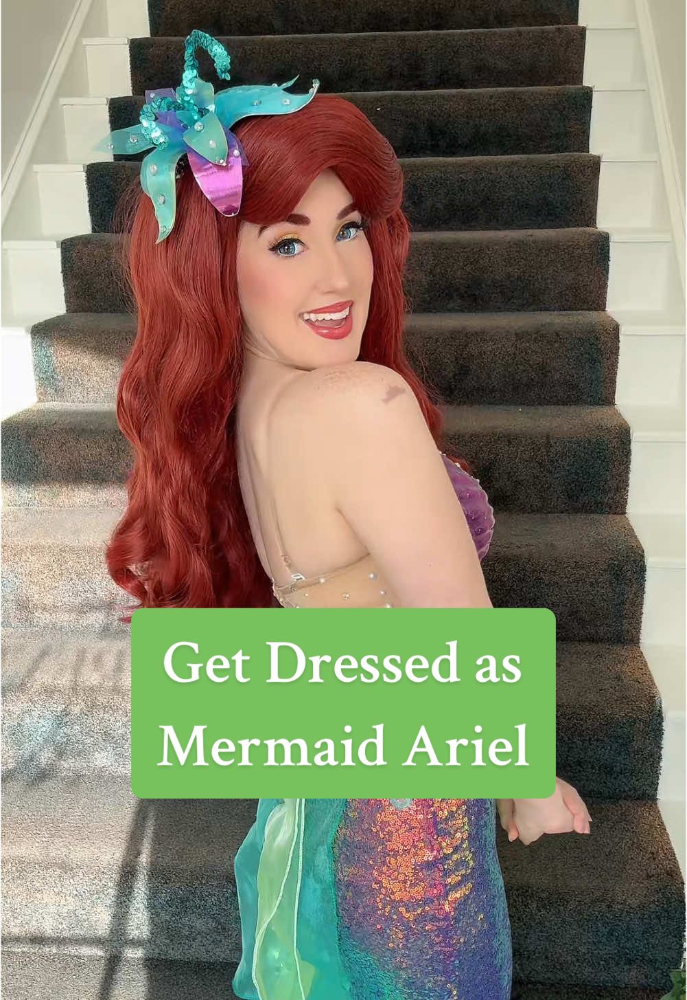 🎶 she’s the queen of the waaaves🎶 thank u @PinkyParadise for the lenses! #partyprincess #disney #disneyprincess #ariel #thelittlemermaid #arieldisney #mermaid #mermaidtail #arielcostume #disneyoutfit #disneyprincessmakeup 