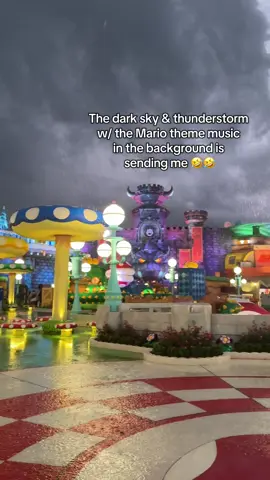 Nintendo World at Epic Universe is still magical even through a thunderstorm 🤣🤣🤣 #epicuniverse #epicuniverse2025 #orlando #orlandoflorida #universalorlando #universalstudios #supernintendoworld #supermario #themepark @Universal Destinations 