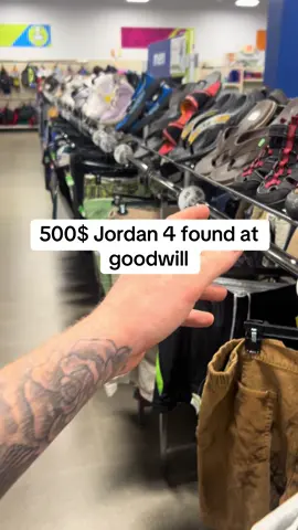 $500 Jordan 4 found at goodwill #goodwill #thrift #fyp 