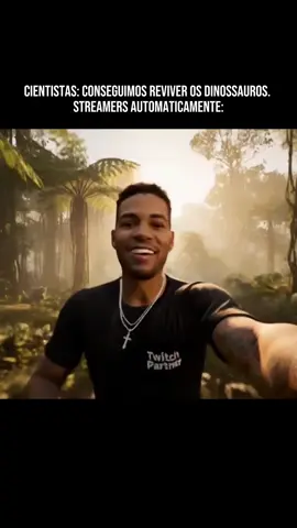 Vlog no meio do apocalipse jurássico. Este vídeo foi gerado com IA usando o Veo 3 (Google). . . #veo3 #dinossauros #streamer #fy