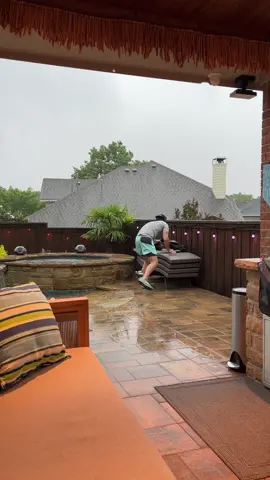 When it rains it pours 😂😂😂 @Jlo1017 #fyp #storm #windy #fun #foryou 