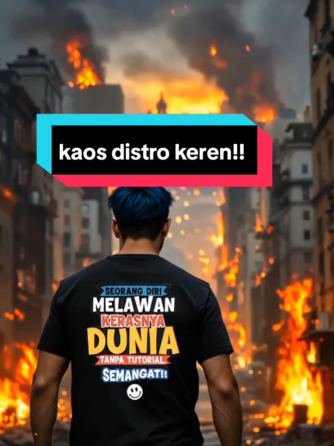 Kaos Seorang Diri Melawan Kerasnya Dunia Tanpa Tutorial Semangat!! #kaosdistro #kaoskatakata #kaossindiran #kaosmurah #tshirt #kaos #fyp 