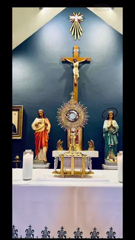 He is truly present. Went through my phone today and stopped at this one. Something told me to zoom in to the monstrance and of course there he was waiting all this time to be found. When I was converting 10 years ago, transubstantiation was very difficult for me to comprehend.  Id take a pictures of the monstrance with my phone and zoom in, and there he’d be, the first is verified by my priest. This is not that picture, this is more recent taken September 20, 2024. Just wanted to show he is truly, tangently present and the most holy Eucharist. This photo has not been manipulated. Our faith is both natural and supernatural, don’t forget it. #catholic #catholictiktok #fyp #monstrance #Jesus #catholicchurch #faith #adoration #Holy #transubstantiation 