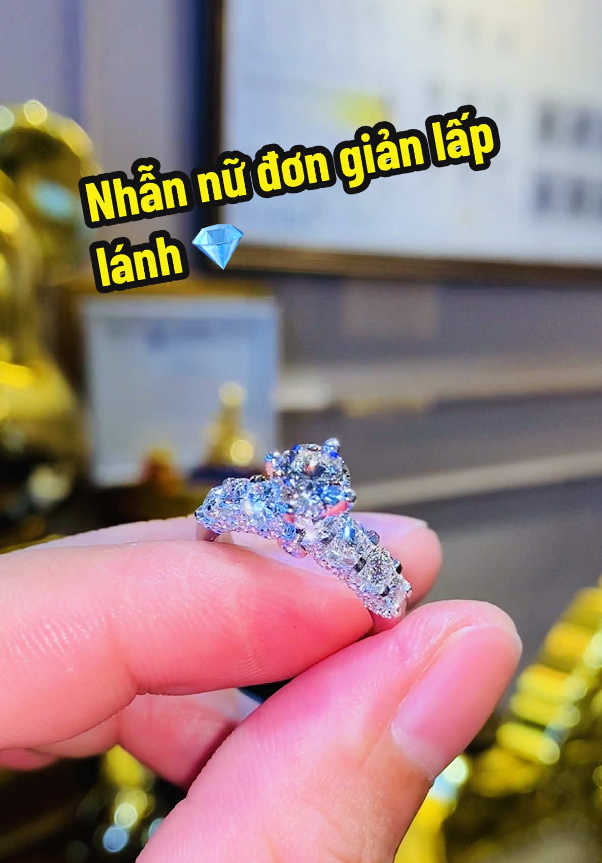 Nhẫn nữ đơn giản lấp lánh 💎 #tamluxury #jewelry #diamond #gia #xuhuong #nhannu @Tâm Luxury - Saler Nguyên Vũ 