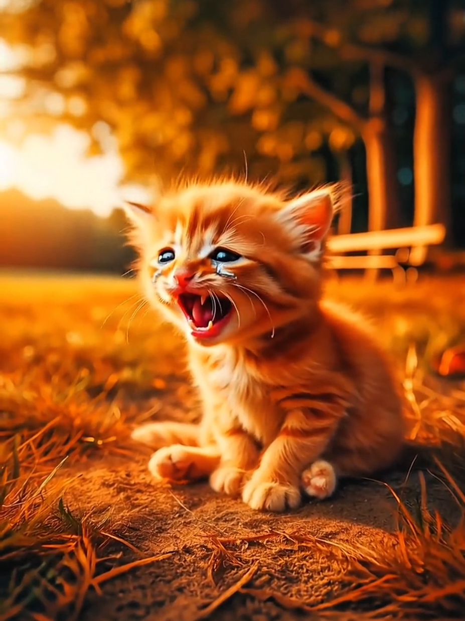 kucing ini menangis , sahabatnya di culik penjahat #kucing #ceritapendek #fyp 