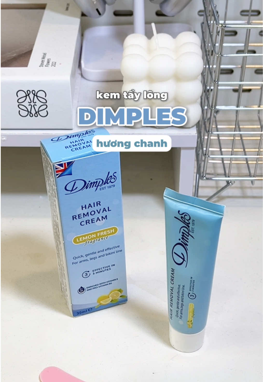 Kem tẩy lông DIMPLES hương chanh 💕💫 #kemtaylong #dimples #huongchanh #taylong #trietlong #unboxing #xuhuong #fyp #LearnOnTikTok #ilovetiktok 