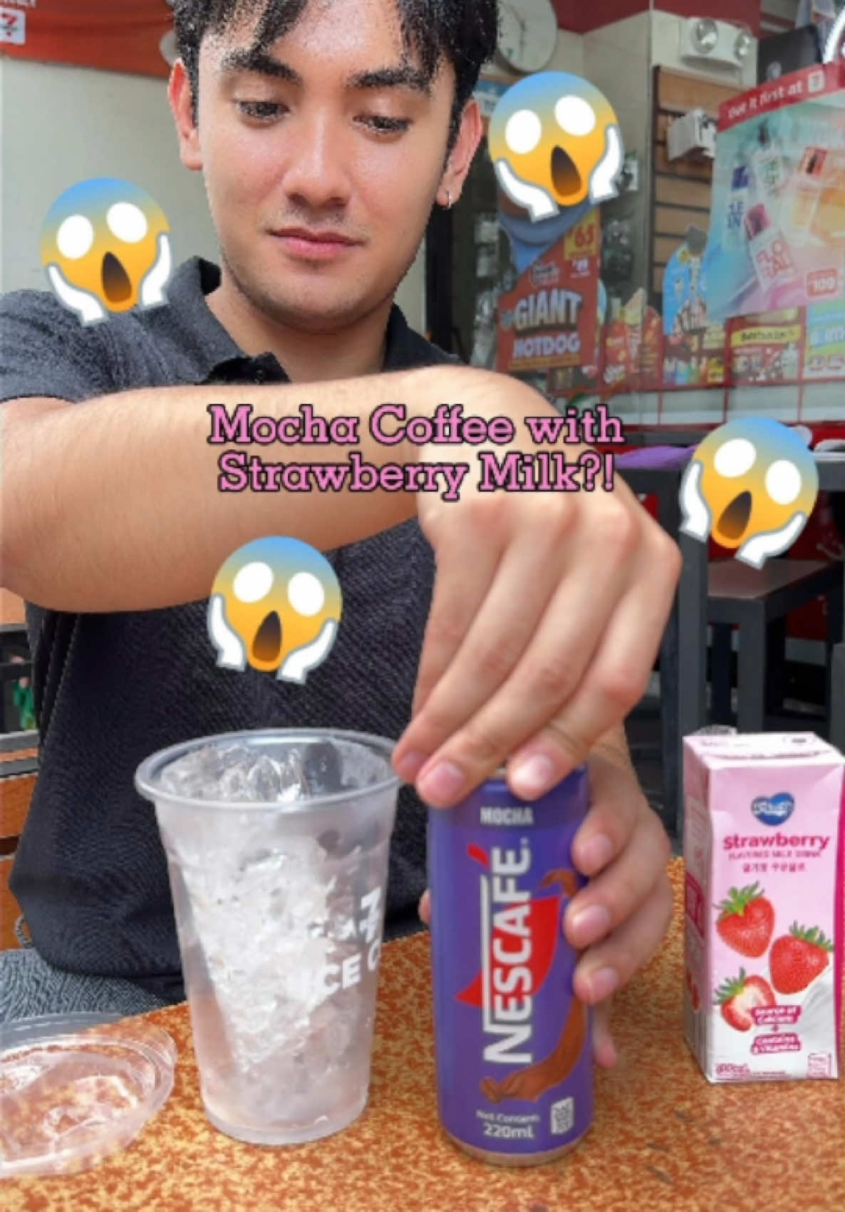 Mocha Coffee with Strawberry Milk?! Nescafé Taste the Chill goes to 7/11 ❄️ Masarap ba? Let's Taste the Chill and find out 🤔 #GisinginAngMundo #NESCAFEReadyToDrink #NESCAFETasteTheChill #IcedCoffee  #trendingrecipes #coffeerecipes #viraldrinks 