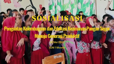 RABU, 28 Mei 2025 Sosialisasi Penguatan Kelembagaan dan Edukasi Keamanan Pangan Segar Menuju Generasi Produktif Serta Mendukung Konsel “SETARA” (Sehata, Cerdas, Sejahtera). #konselsetara #dinasketahananpanga #dinasketahananpamgankonsel #konaweselatan #sulawesitenggara 