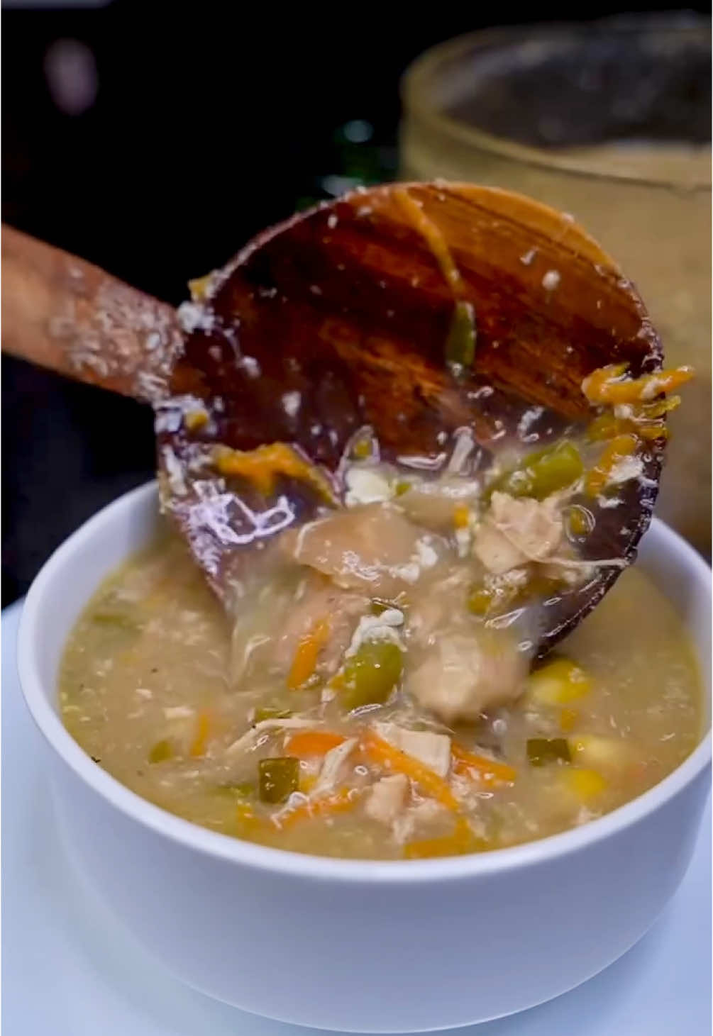 Chicken Soup - Boneless Chicken 250 gm - Onion, Garlic 1 Each, Half Lemon, Corriander String - Bay Leaf 2, Clove 4 - Salt & Pepper As Per Taste - Boil Them On Low Flame For 15 Minutes - Now, Stain Chicken Stock - Smash Onion Garlic & Keep Them Aside - Add Fresh Corn, Grated Carrot, Chopped Capsicum, Smashed Onion, Garlic & Finely Slice Boiled Chicken - Cook Them For 10-15 Minutes More - Add 2 Whole Egg & Stir Them Well - Chopped Spring Onion & Butter - Serve Hot & Enjoy#chichensoup #SuperBowl #healthysoup #homemadefood #chickenrecipe #homefood #Recipe #momsrecipe #hotsoup #chickenhotsoup #chickensouprecipe 