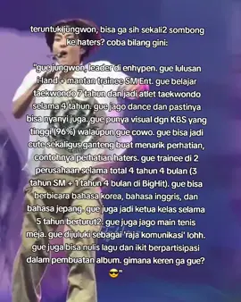 jungwon terlalu baik ama haters😭 #jungwon #enhypen #4u #xyzbca #moots? 
