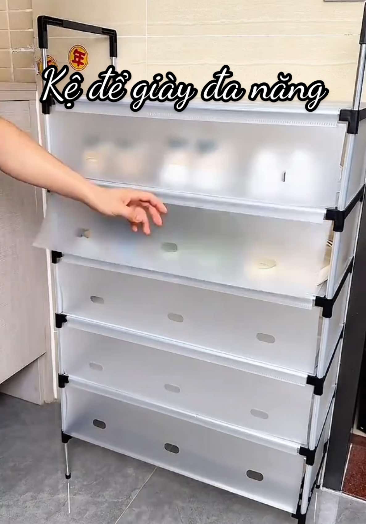 Kệ inox 5 tầng chống bụi, kệ để giày dép đa năng, lắp ráp tháo rời dễ dàng #kedegiaydepnhieutang #kedegiaydep #kedegiay5tang 