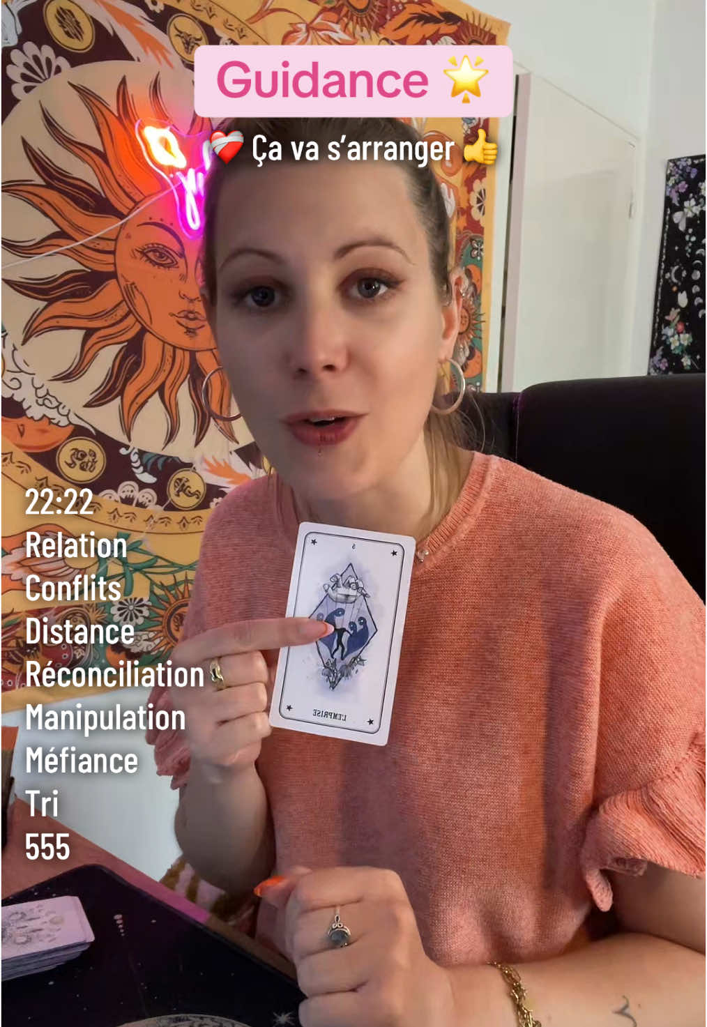 🔮 Partie 93 : Tirage du jour. Réconciliation à venir 🤗 Mais penses à faire le tri autour de toi.. 🍃 #cartomancie #tiragedecarte #guidance #message #relation #oracle #voyance #reconciliation #prediction #divination #ete #pourtoi #pourtoipage 