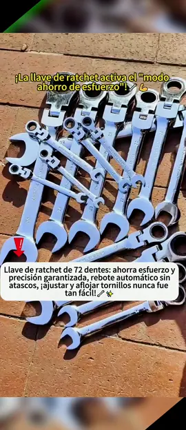 ¡Dios mío! ¿Una llave profesional por el precio de un refresco?  ¡$5.24 con envío gratis#AdjustableRatchetWrench #180RotatableHead #72ToothGearWrench #CarRepairTools #MechanicalWorkshopEssentials #HomeUseTools #TikTokMadeMeBuyIt #TrendingHandTools #ShopToday #DIYEnthusiasts #tiktokshopspringglowup #spotlightfinds #tiktokmademebuyit #TikTokShop #TikTok #FYP #Viral #Trending #SpringFashion #SpringCelebration