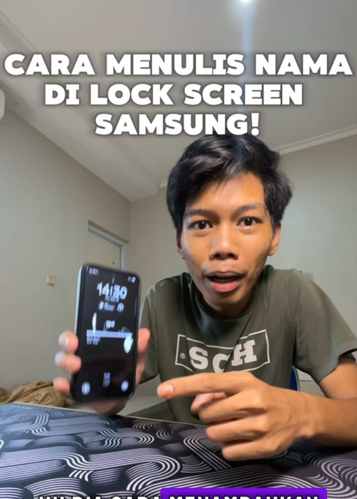 ini cara untuk tulis nama kalian di lock screen samsung #techtok #samsungtips #gadgetindonesia 