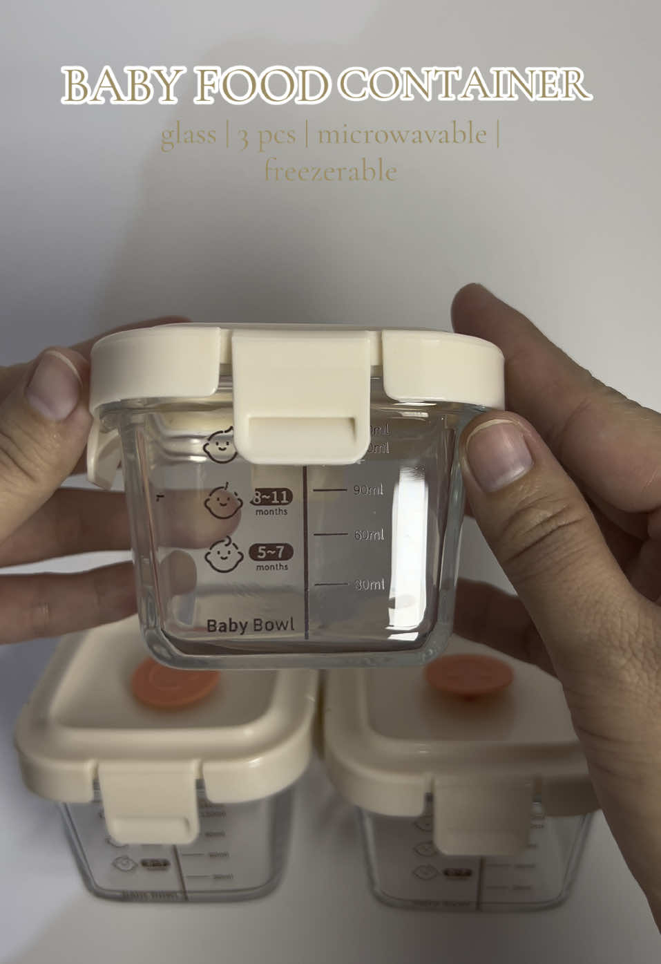 Mom hack alert! Store baby food the safe and smart way. 3pc glass set, microwave & freezer-friendly, and built to last! #BabyEssentials #MomLife #BabyFoodStorage #microwavable #freezerable #storage #glass #fyp #creatorsearchinsights #trending 