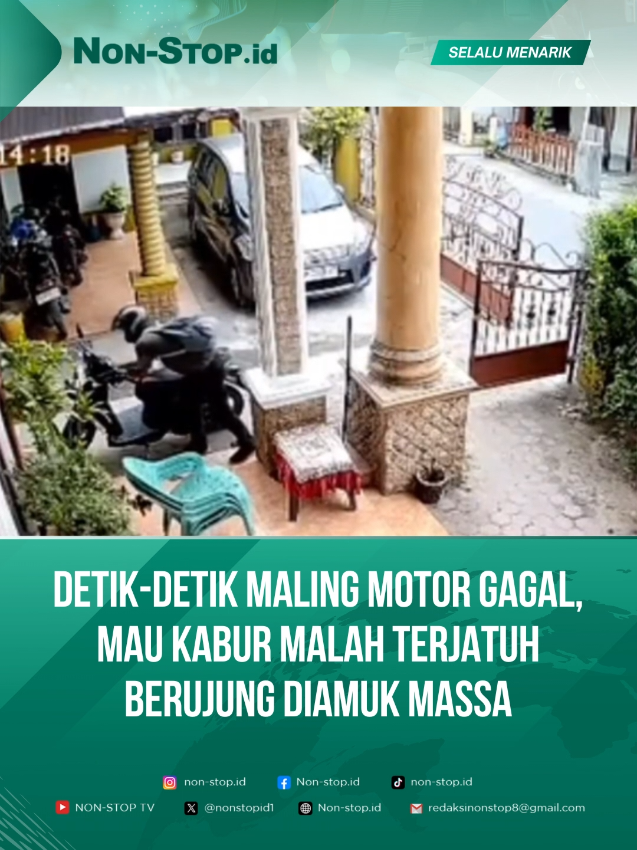 Maling motor gagal, mau kabur malah terjatuh berujung dikepung lalu di*muk massa. TKP: Jalan Pimpinan, Kec. medan Perjuangan, Rabu (28/5/2025) sekitar pukul 07.23 Wib. #medan #sumut #medanperjuangan #curanmor #viral #viralvideo #nonstopid