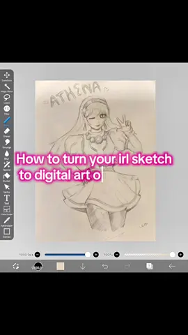 How to turn your sketch into digital art! On #ipispaintx #tutorial #tut #helpful #hack #digitalart #arttiktok #viral #repost 