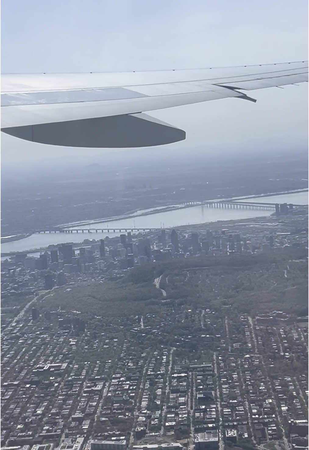 Taking off from Montreal, Quebec, Canada 🇨🇦 #flying #airplane #montreal #canada #city #quebec #view #plane
