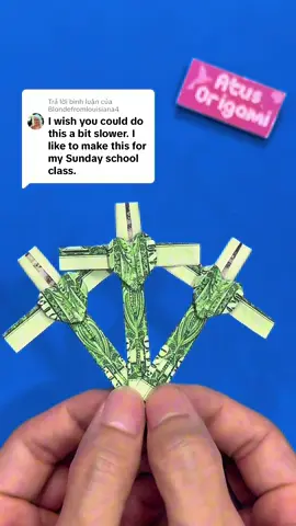 Trả lời @Blondefromlouisiana4 dollar bill origami cross of love - slow instructions #origami #atusorigami #howtofold #origamitutorial #moneyorigami 