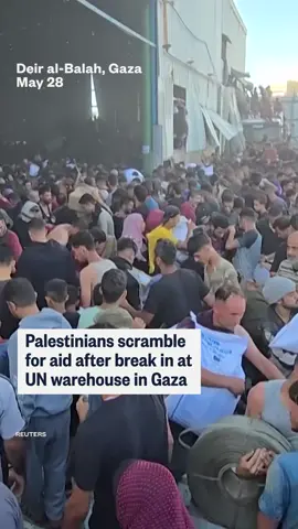 Gunshots were heard while a UN warehouse in #Gaza was broken into as aid trickled into the Palestinian enclave.
