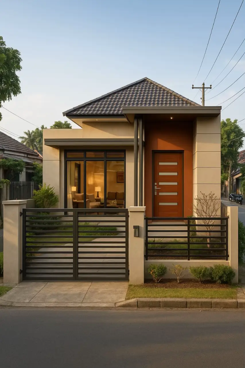 Ide desain rumah 1 lantai yang super elegan dan minimalis 🤩 #desainrumah #rumahminimalis #arsitekrumahku 