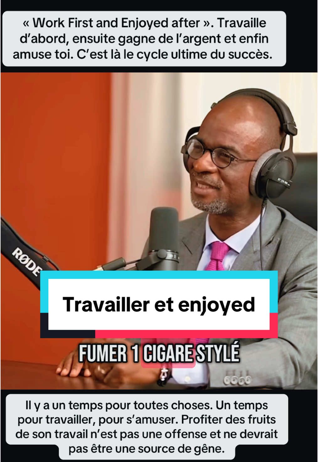 « Work First and Enjoyed after ». Travaille d’abord, gagne de l’argent ensuite et enfin amuse toi. C’est là le cycle ultime du succès.  Il y a un temps pour toutes choses. Un temps pour travailler, un temps pour s’amuser. Profiter des fruits de son travail n’est pas une offense et ne devrait pas être une source de gêne. #amusement #enjoyed #finance #EstimeDeSoi #SantéMentale #AméliorationPersonnelle #MindsetPositif #MotivationQuotidienne #MentalHealthFr #SelfLove #investissement #pourtoi #pourtapage #epargne #discipline #Richesse #profiter